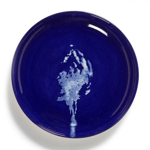 Assiette plate rond lapis lazuli artichaut blanc grès émaillé Ø 16 cm Feast By Ottolenghi Serax