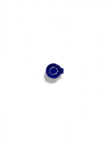 Assiette à tapas rond lapis lazuli swirl - stripes blancs grès émaillé Ø 7,5 cm Feast By Ottolenghi Serax