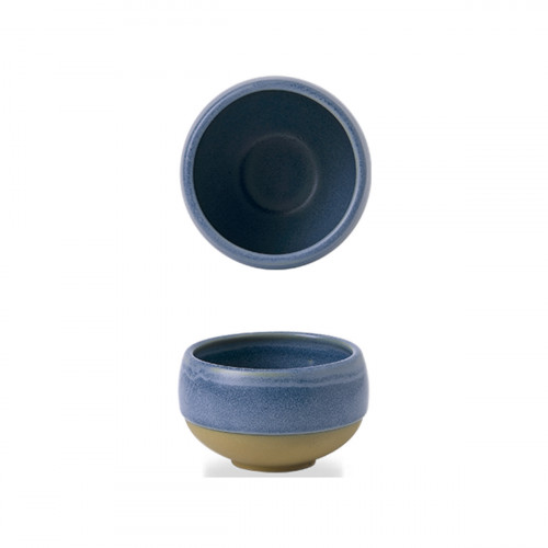 Pot à sauce rond bleu porcelaine vitrifiée Ø 6 cm Emerge Oslo Churchill