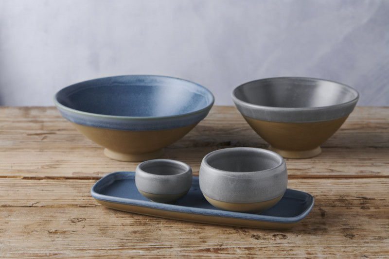 Bol conique rond bleu porcelaine vitrifiée Ø 16 cm Emerge Oslo Churchill