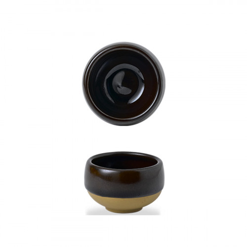 Pot à sauce rond brun porcelaine vitrifiée Ø 6 cm Emerge Cinnamon Churchill