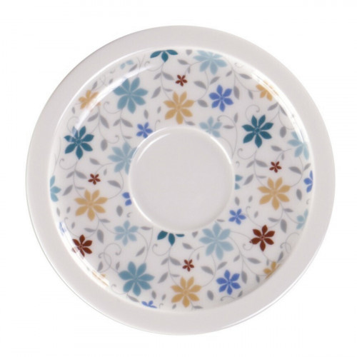 Sous tasse à espresso blanc porcelaine vitrifiée Ø 13 cm Rakstone Ease Décor Summer Rak