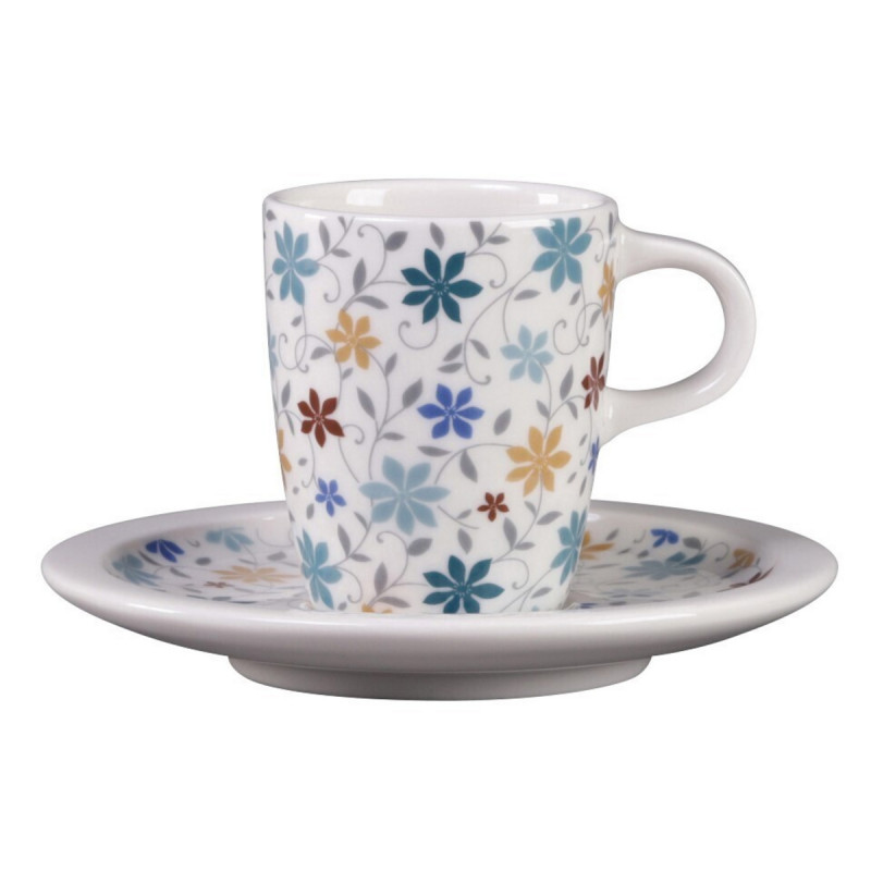 Sous tasse à espresso blanc porcelaine vitrifiée Ø 13 cm Rakstone Ease Décor Summer Rak