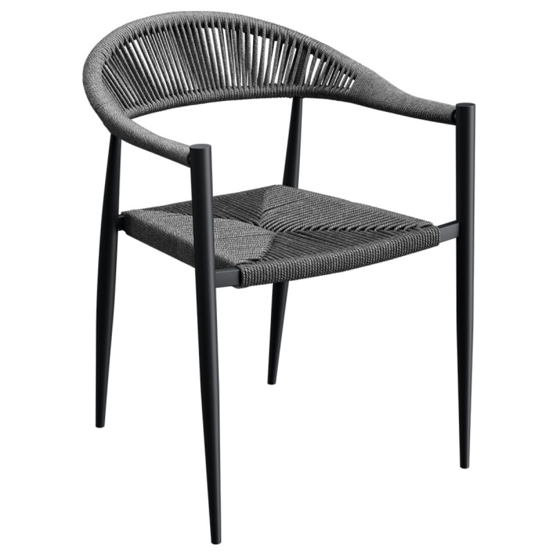 Fauteuil gris anthracite 77x57x58 cm Amsterdam Flexmob