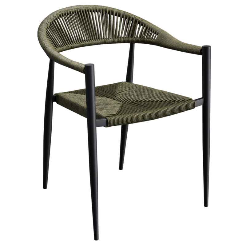 Fauteuil vert olive 77x57x58 cm Amsterdam Flexmob