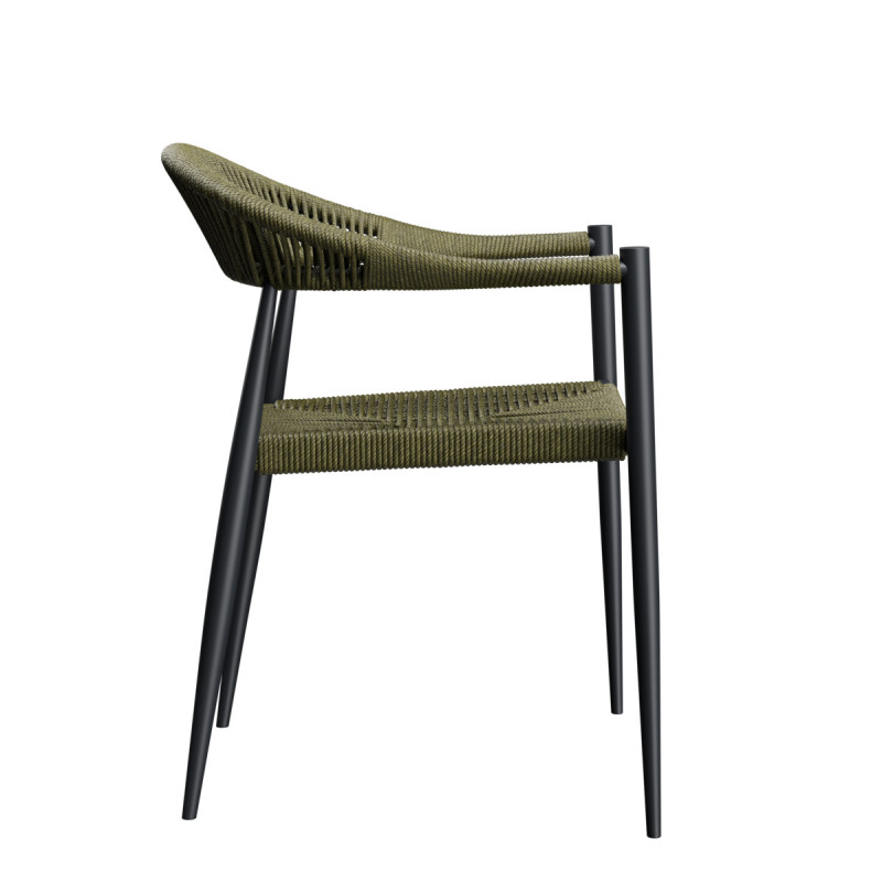 Fauteuil vert olive 77x57x58 cm Amsterdam Flexmob