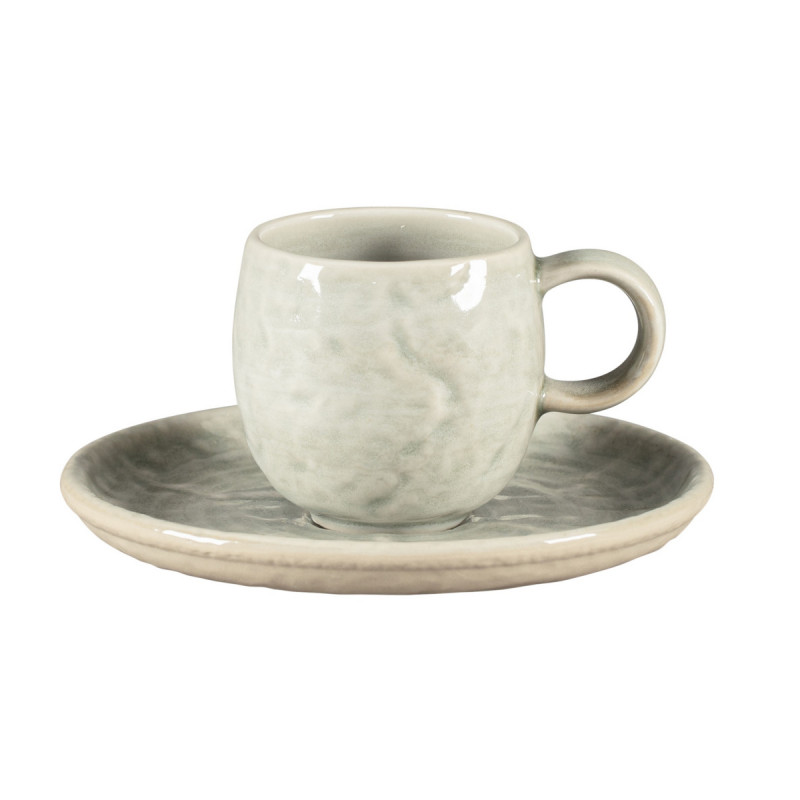 Tasse à espresso rond céladon porcelaine vitrifiée 10 cl Ø 6 cm Krush Rak
