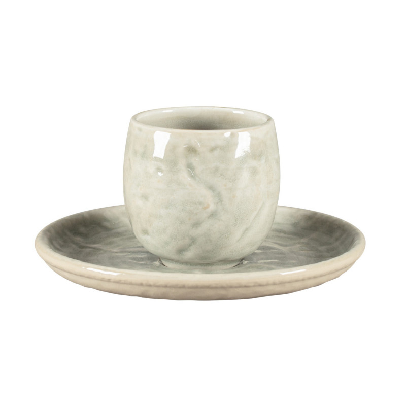 Tasse à espresso céladon porcelaine vitrifiée 10 cl Ø 6 cm Krush Rak
