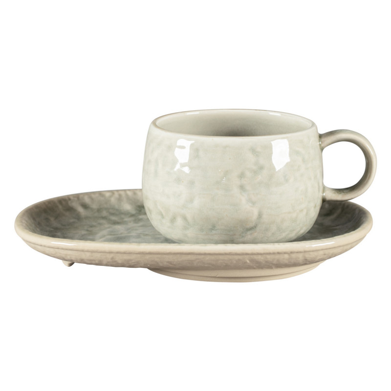 Tasse à café rond céladon porcelaine vitrifiée 30 cl Ø 9 cm Krush Rak