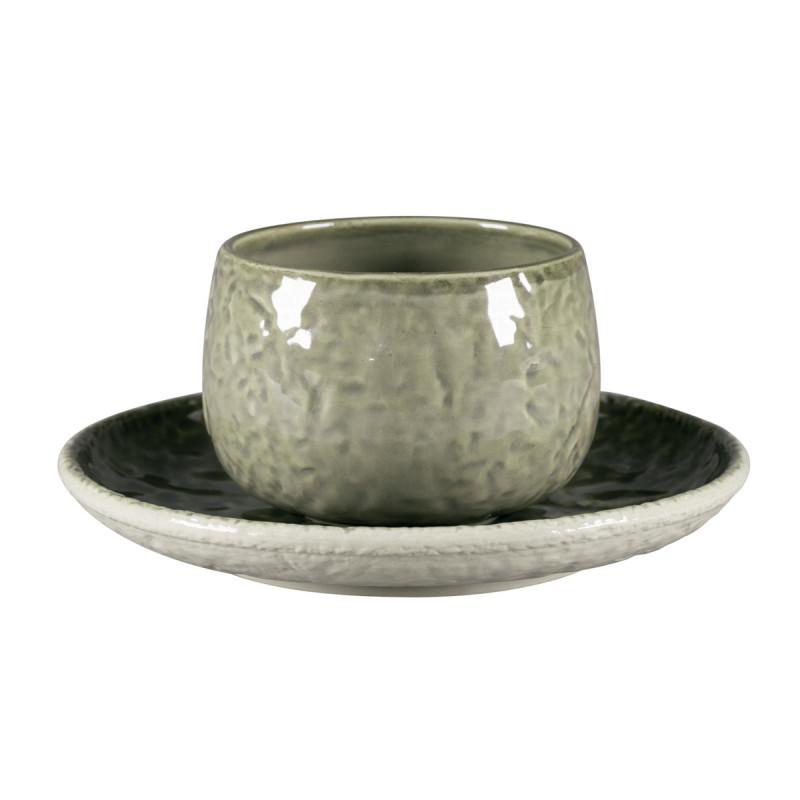 Tasse à café rond steel porcelaine vitrifiée 30 cl Ø 9 cm Krush Rak