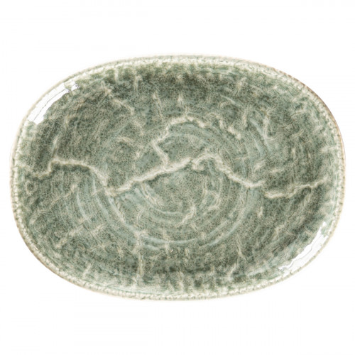 Plat coupe ovale Sage porcelaine vitrifiée 25 cm Krush Rak