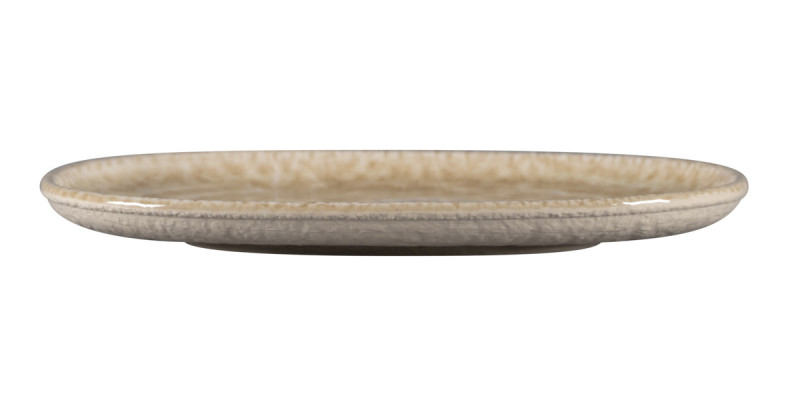 Plat coupe ovale vanilla porcelaine vitrifiée 25 cm Krush Rak