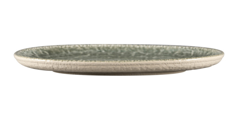 Plat coupe ovale Sage porcelaine vitrifiée 28 cm Krush Rak