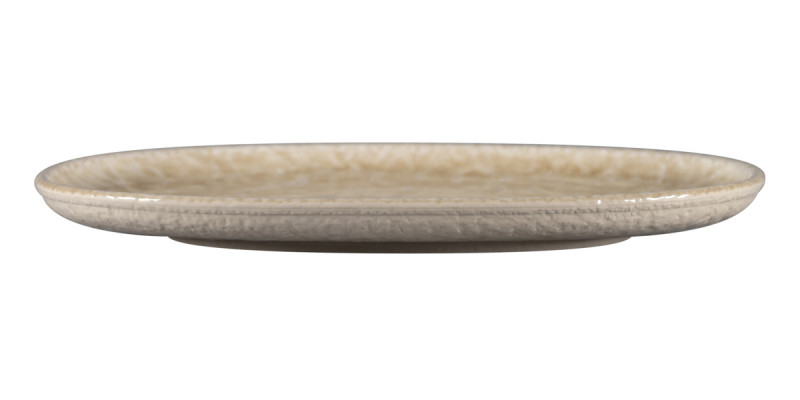 Plat coupe ovale vanilla porcelaine vitrifiée 28 cm Krush Rak