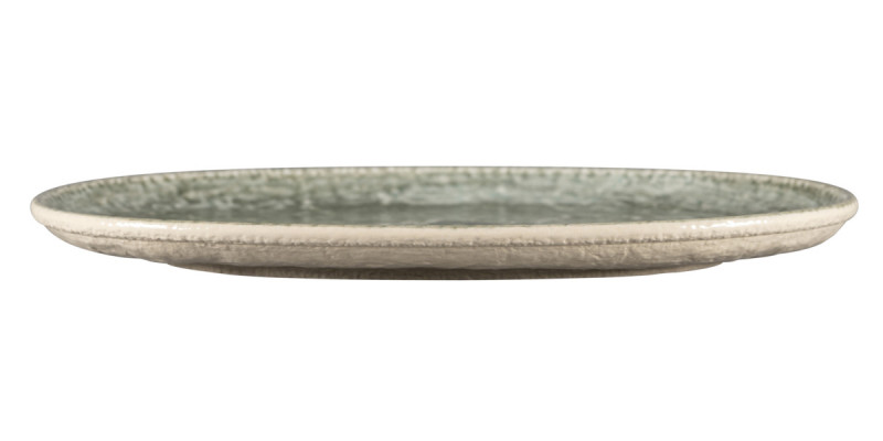 Plat coupe ovale Sage porcelaine vitrifiée 32 cm Krush Rak