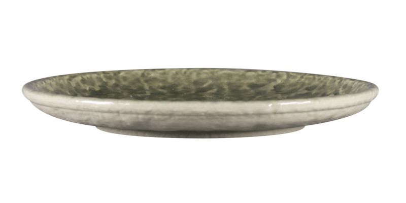 Assiette plate coupe rond steel porcelaine vitrifiée Ø 15 cm Krush Rak