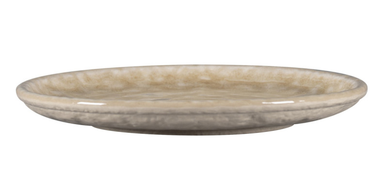 Assiette plate coupe rond vanilla porcelaine vitrifiée Ø 15 cm Krush Rak
