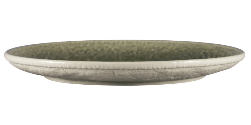 Assiette plate coupe rond steel porcelaine vitrifiée Ø 27,9 cm Krush Rak