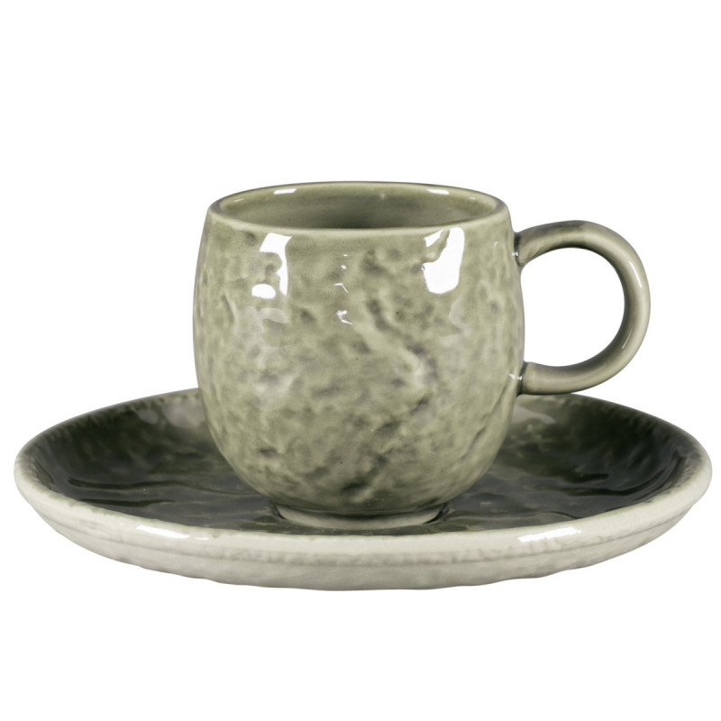 Sous-tasse à expresso rond steel porcelaine vitrifiée Ø 13 cm Krush Rak