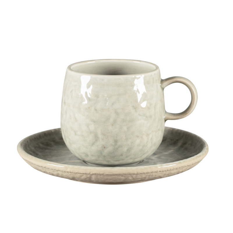 Sous-tasse à expresso rond céladon porcelaine vitrifiée Ø 17 cm Krush Rak