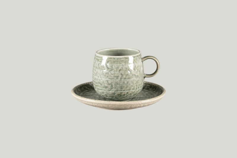Sous-tasse à expresso rond Sage porcelaine vitrifiée Ø 17 cm Krush Rak