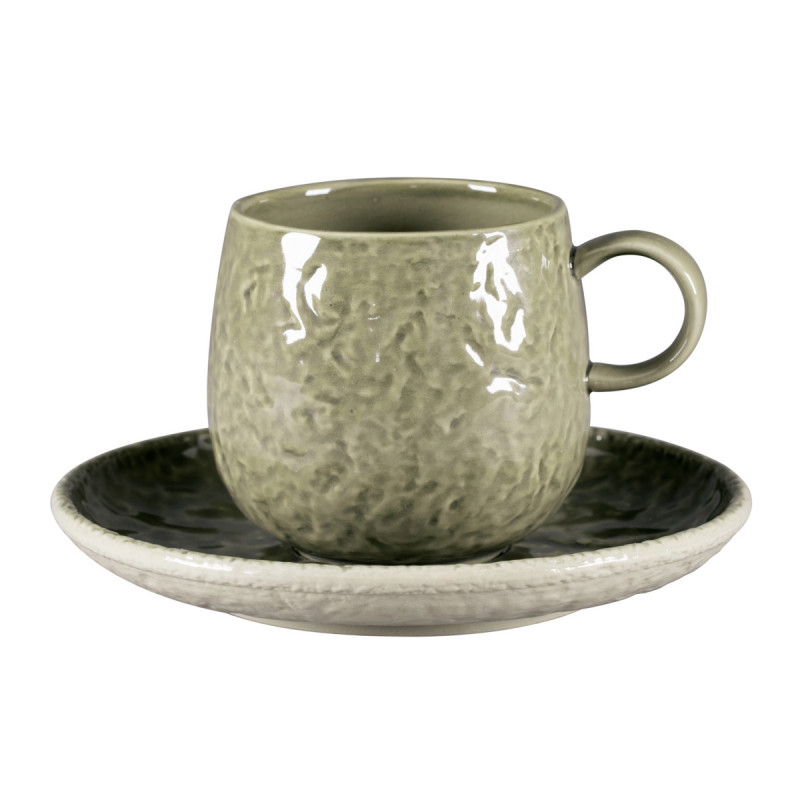 Sous-tasse à expresso rond steel porcelaine vitrifiée Ø 17 cm Krush Rak