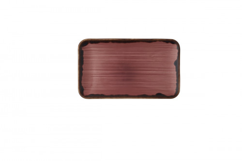 Assiette organique prune porcelaine vitrifiée 27x16 cm Harvest Dudson