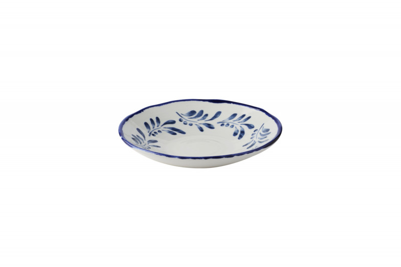 Assiette creuse organique Ink porcelaine vitrifiée Ø 21 cm Harvest Mediterranean Dudson