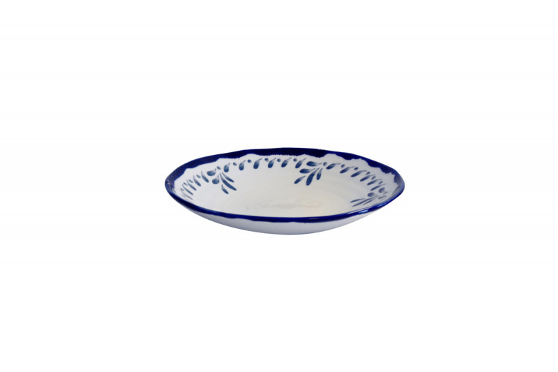 Assiette creuse organique Ink porcelaine vitrifiée Ø 25 cm Harvest Mediterranean Dudson