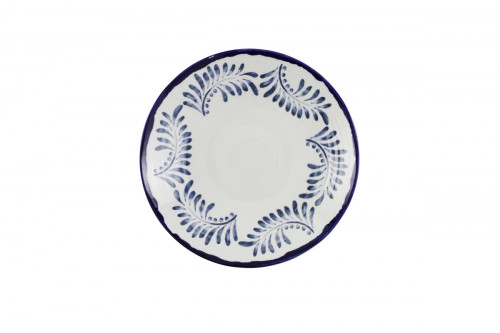 Assiette creuse organique Ink porcelaine vitrifiée Ø 28 cm Harvest Mediterranean Dudson