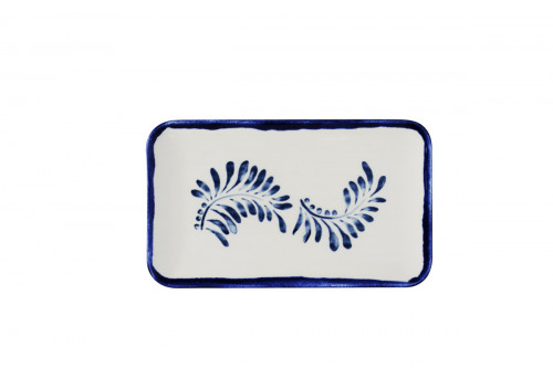 Assiette organique Ink porcelaine vitrifiée 27x16 cm Harvest Mediterranean Dudson