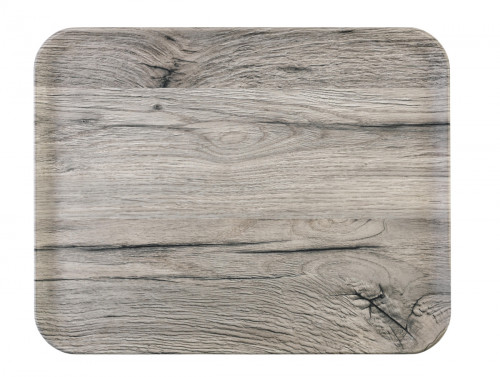 Plateau GN1/1 polyester chêne gris 53x32,5 cm Profil 2 Platex