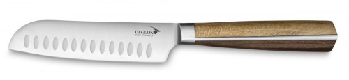 Couteau santoku 13 cm inox bois unie High Woods Deglon