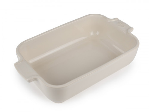 Plat à four rectangulaire ivoire porcelaine 32x21,7 cm Céramique Peugeot Saveurs
