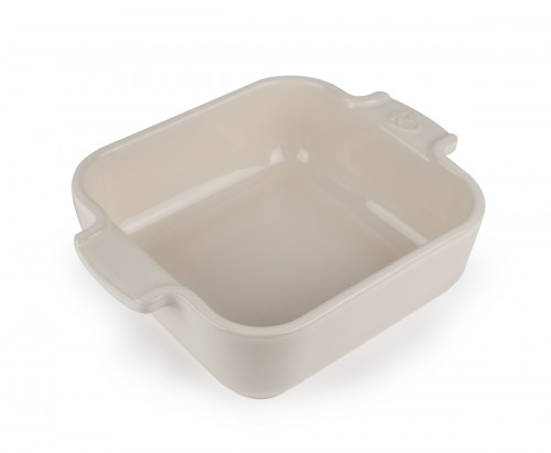Plat à four carré ivoire porcelaine 18 cm Céramique Peugeot Saveurs