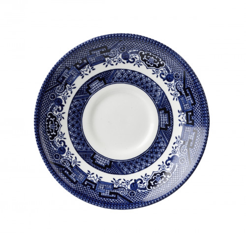 Sous tasse rond Georgian Willow Blue porcelaine vitrifiée Ø 14,1 cm Vintage Prints Willow Churchill