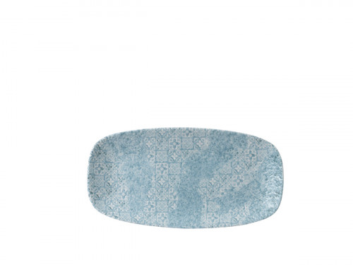 Assiette plate rectangulaire Aquamarine porcelaine vitrifiée 29,8x15,3 cm Vintage Prints Aquamarine Churchill