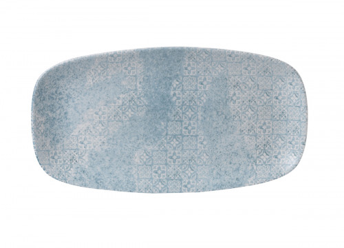 Assiette plate rectangulaire Aquamarine porcelaine vitrifiée 35,5x18,9 cm Vintage Prints Aquamarine Churchill