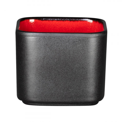 Sucrier carré rouge porcelaine 23 cl 8 cm Fractal Rak
