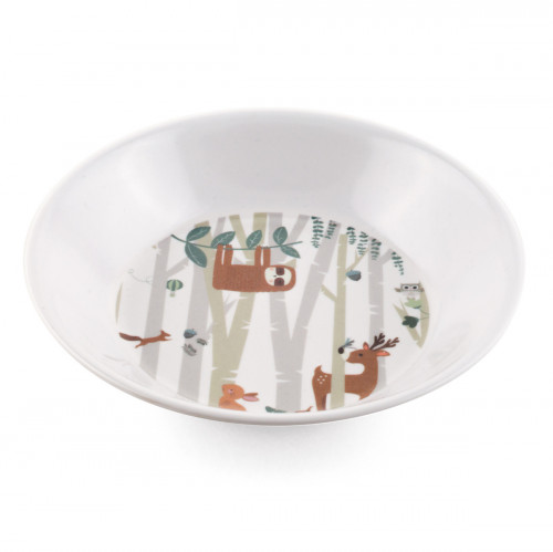 Assiette creuse rond blanc mélamine Ø 18,5 cm Plastorex