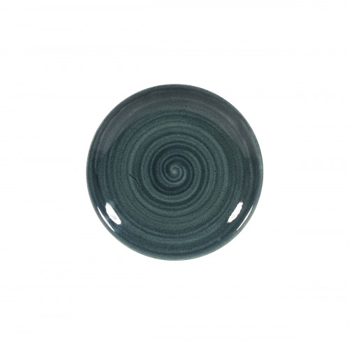 Assiette coupe rond Rustic Teal porcelaine vitrifiée Ø 16,5 cm Stonecast Patina Churchill