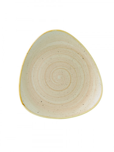 Assiette plate triangulaire Nutmeg Cream porcelaine vitrifiée 22,9x22,9 cm Stonecast Nutmeg Churchill