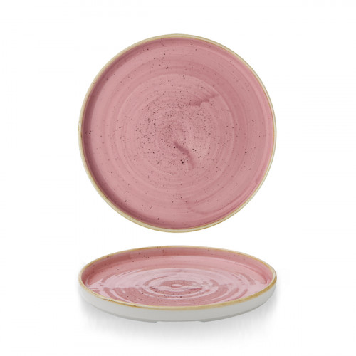 Assiette à bord droit rond Petal Pink porcelaine vitrifiée Ø 21 cm Stonecast Petal Churchill