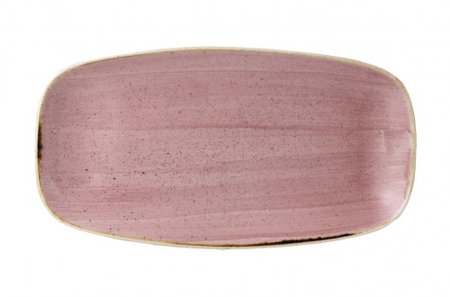 Assiette plate rectangulaire Petal Pink porcelaine vitrifiée 35,5x18,9 cm Stonecast Petal Churchill