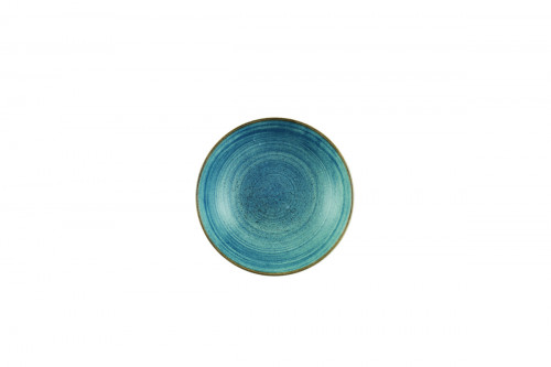 Assiette creuse rond Raw Teal porcelaine vitrifiée Ø 18,2 cm Stonecast Raw Churchill