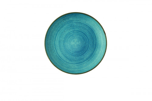 Assiette coupe rond Raw Teal porcelaine vitrifiée Ø 16,5 cm Stonecast Raw Churchill