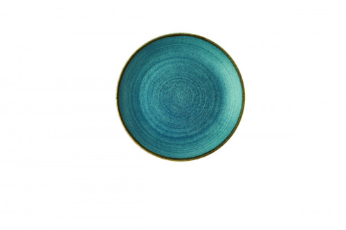 Assiette coupe rond Raw Teal porcelaine vitrifiée Ø 21,7 cm Stonecast Raw Churchill