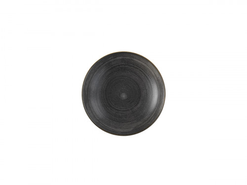 Assiette creuse rond Raw Black porcelaine vitrifiée Ø 24,8 cm Stonecast Raw Churchill