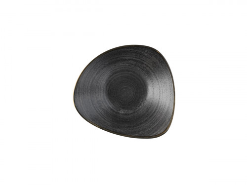 Bol triangulaire Raw Black porcelaine vitrifiée 23,5x23,5 cm Stonecast Raw Churchill