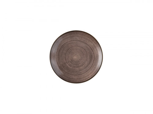 Assiette creuse rond Raw Brown porcelaine vitrifiée Ø 24,8 cm Stonecast Raw Churchill